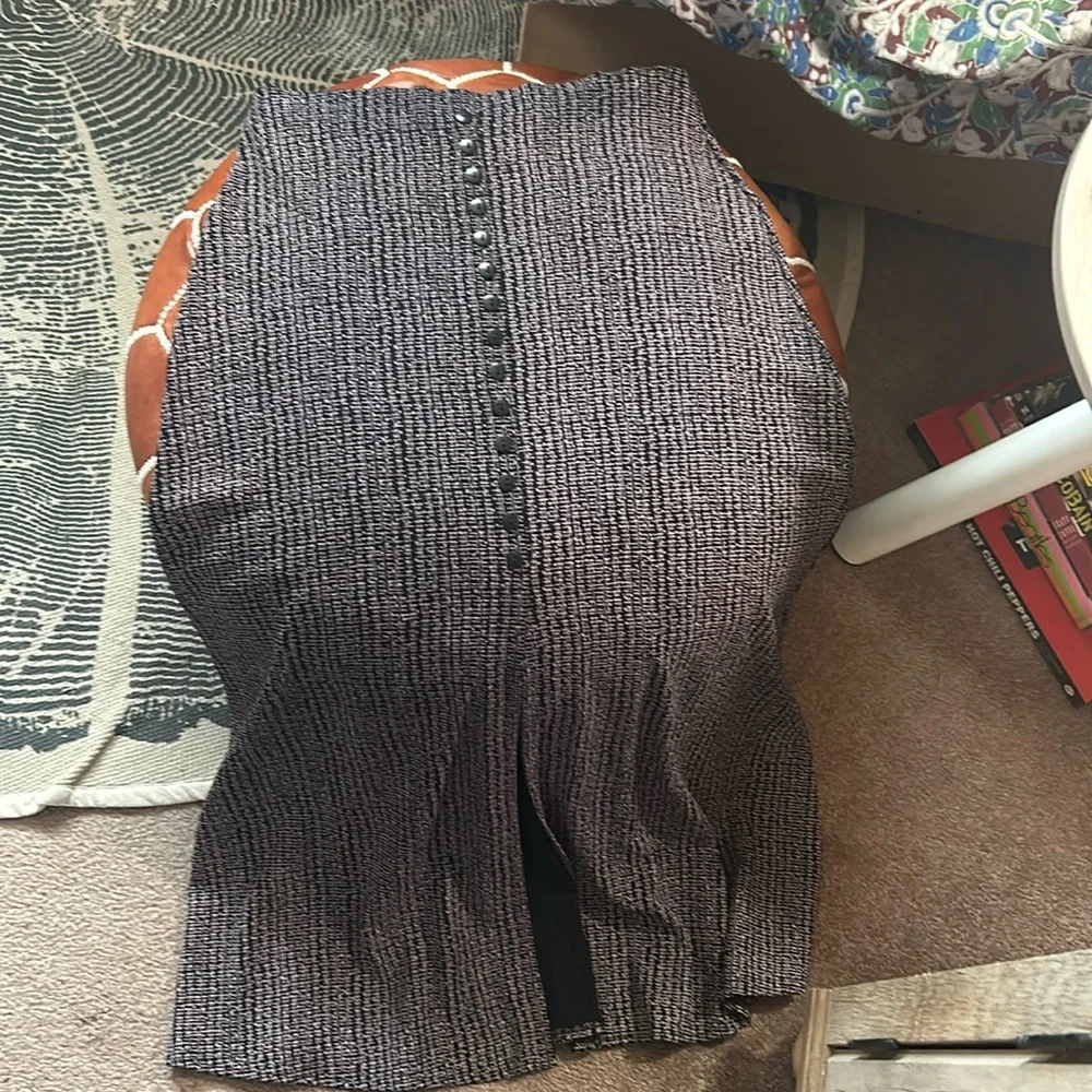 90s Slinky Witchy Button Down Maxi Skirt - Picture 2 of 7